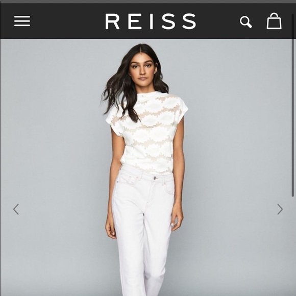 REISS BRAND sheer floral top! - Picture 4 of 5